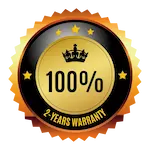 2-year craftsmanship guarantee badge for Burlington bathroom renovation work