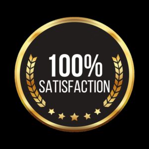 100 percent satisfaction guaranteed badge for bathroom renovation services in Burlington