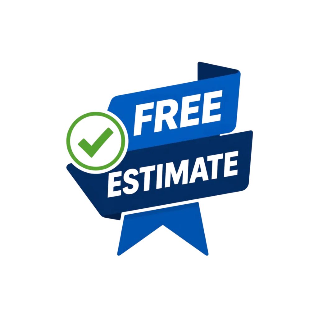 Free estimate badge for bathroom renovation services in Burlington