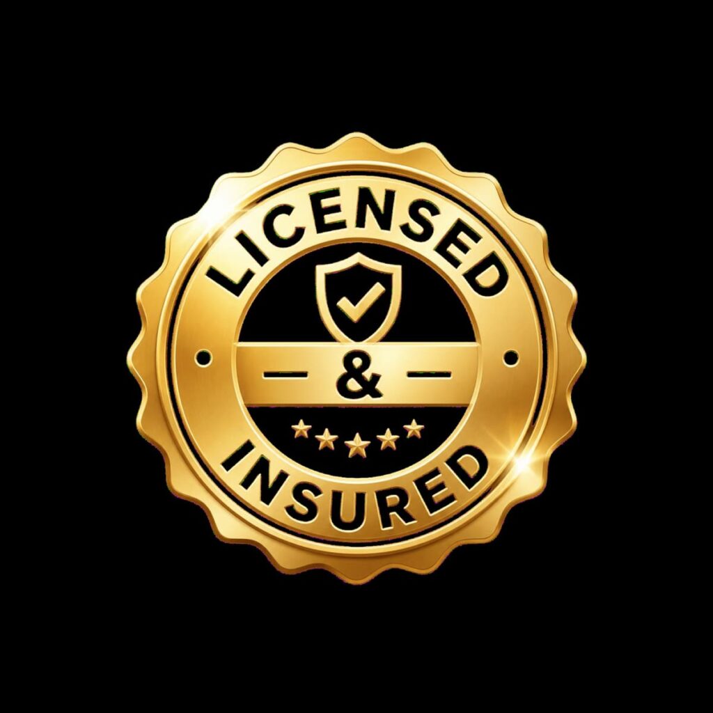 Licensed and insured badge for Burlington bathroom renovation services
