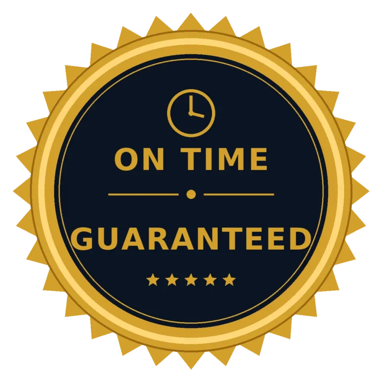 On-time guarantee badge for bathroom renovation Burlington